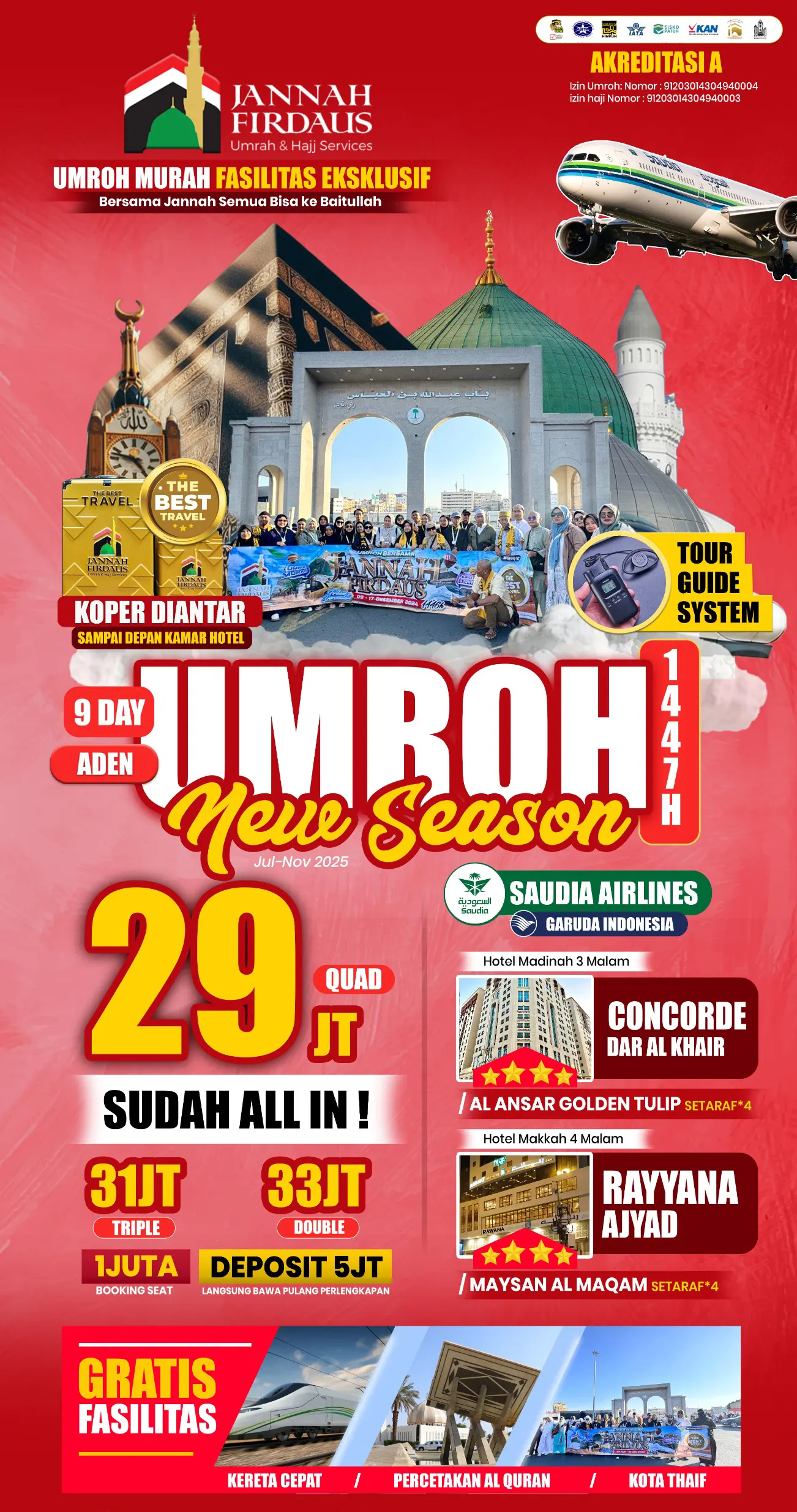 umroh 9 hari paket aden