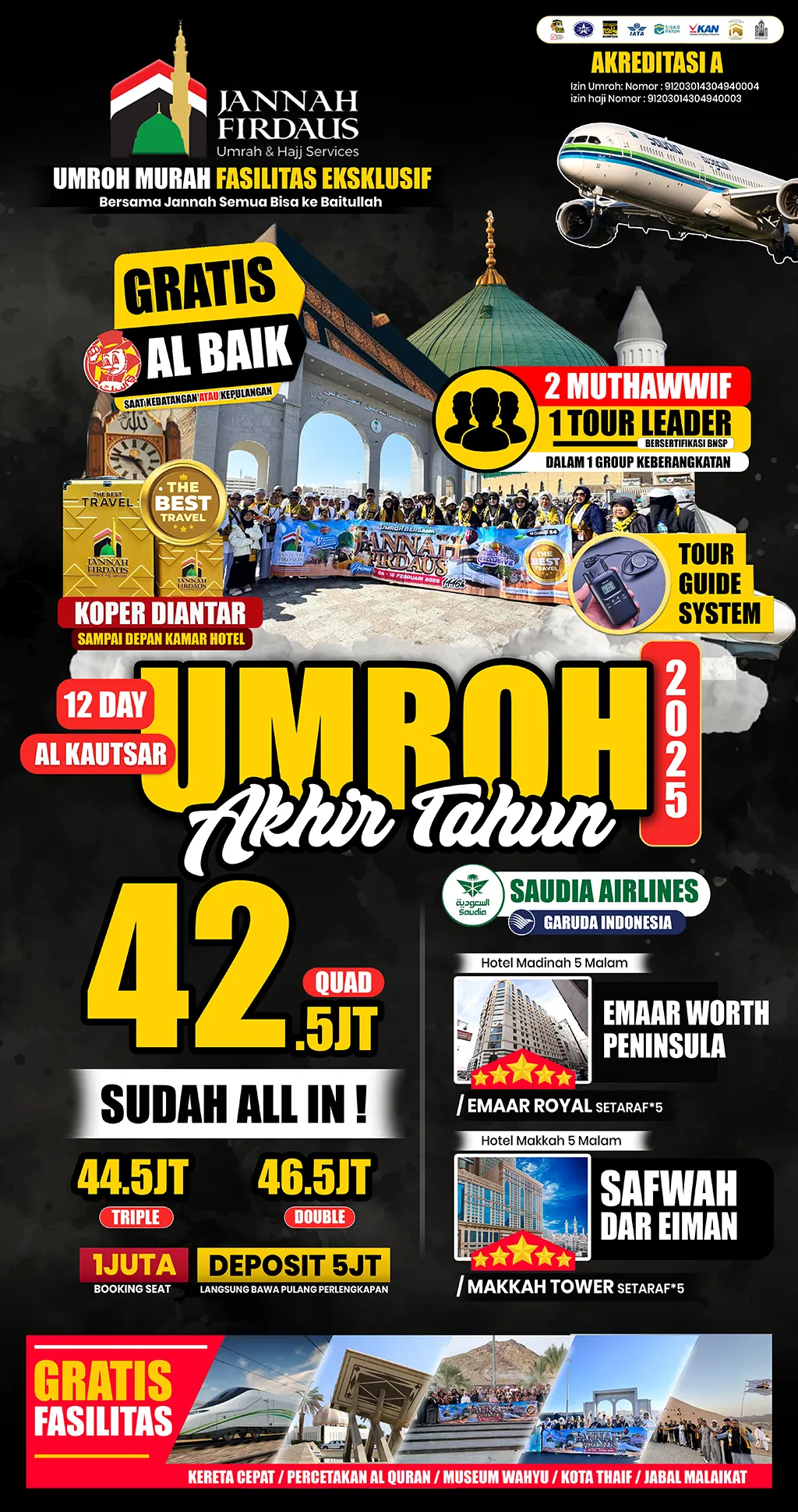 umroh 12 hari desember bintang 5