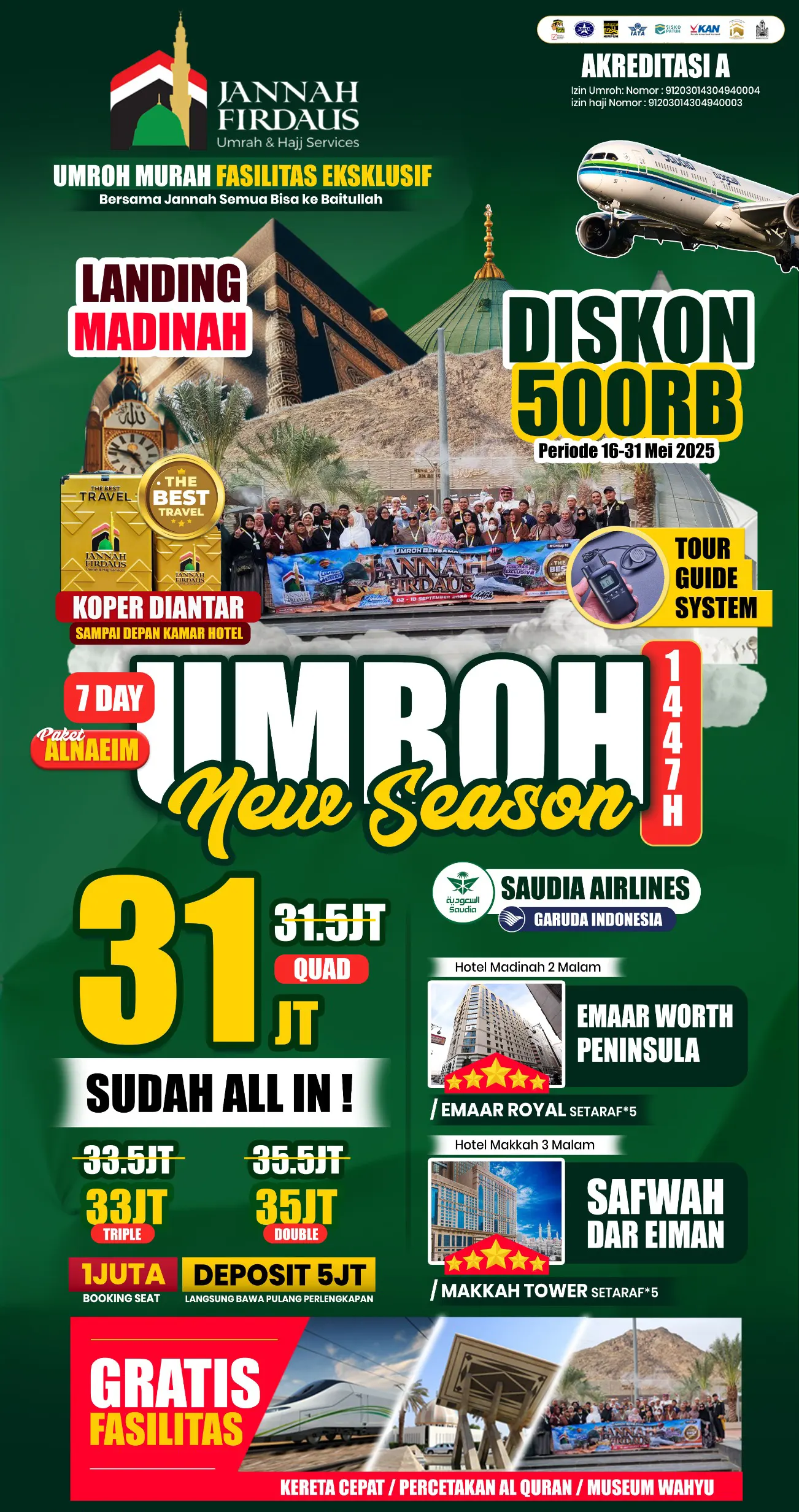 umroh bintang 5 program 7 hari