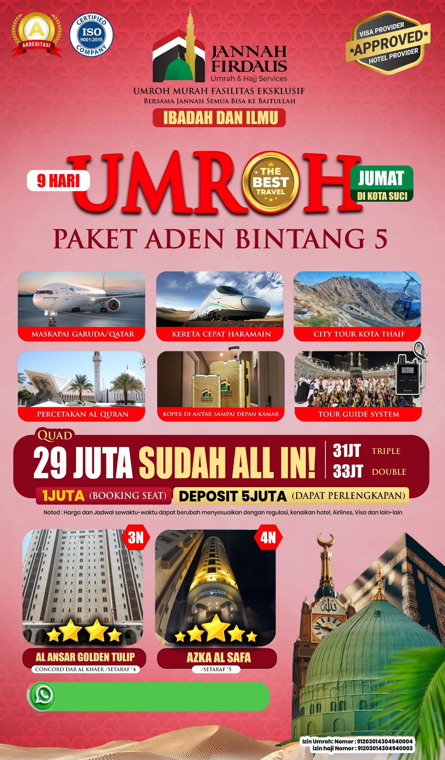paket umroh 9 hari promo