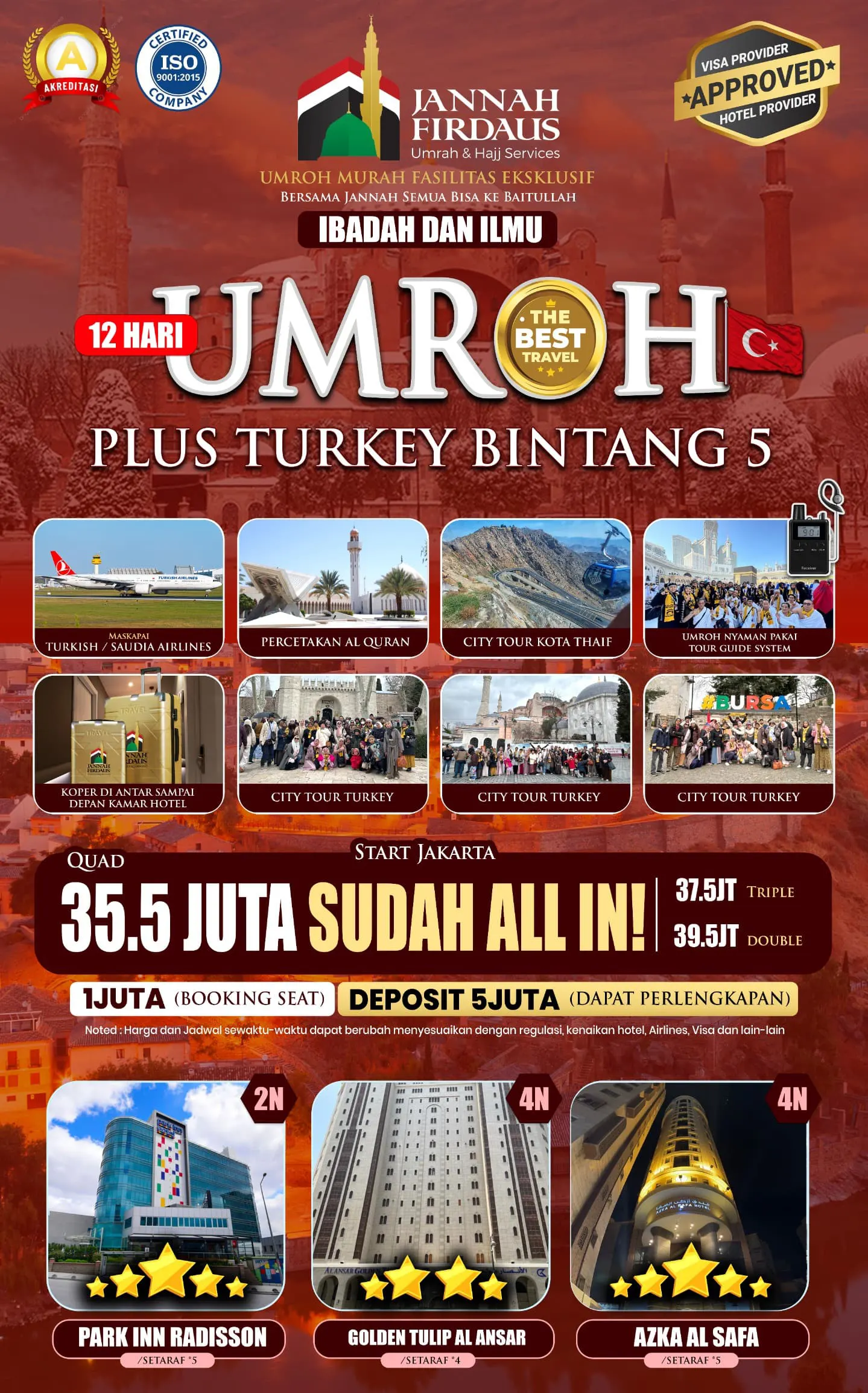 umroh plus turki bintang 5