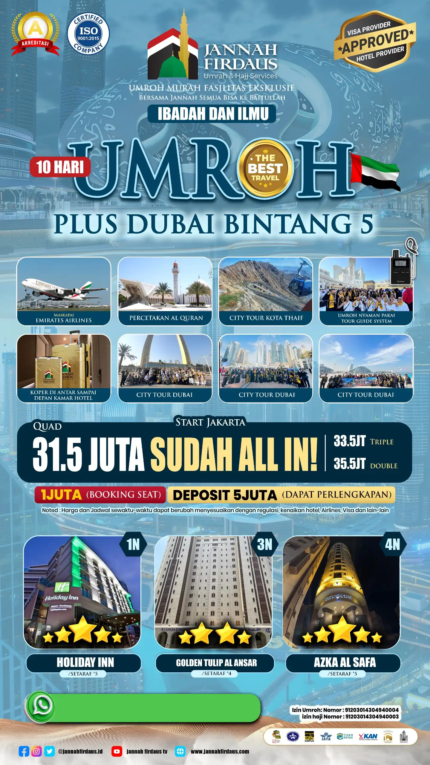 UMROH PLUS DUBAI BINTANG 5