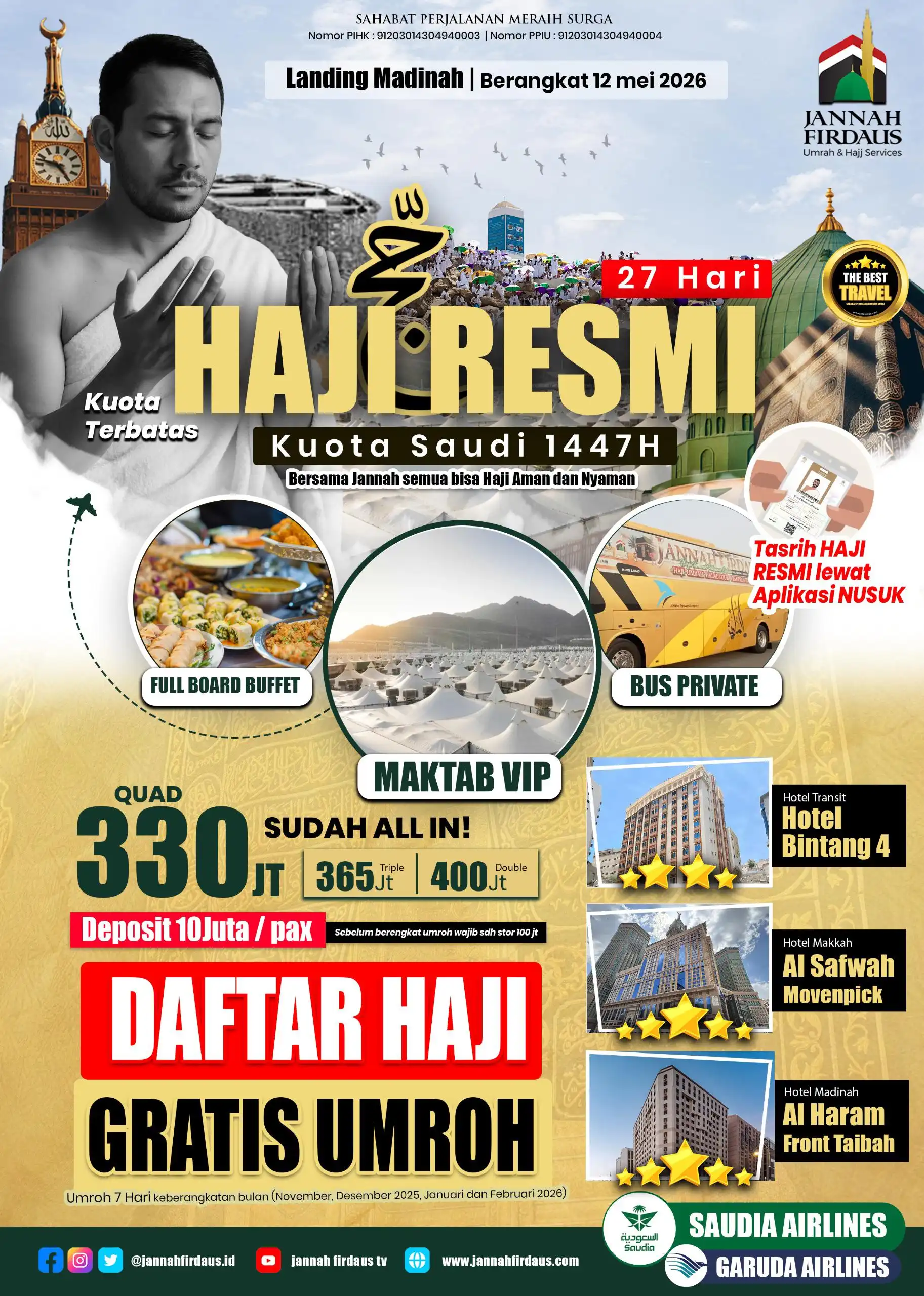 HAJI RESMI KUOTA SAUDI - VIP
