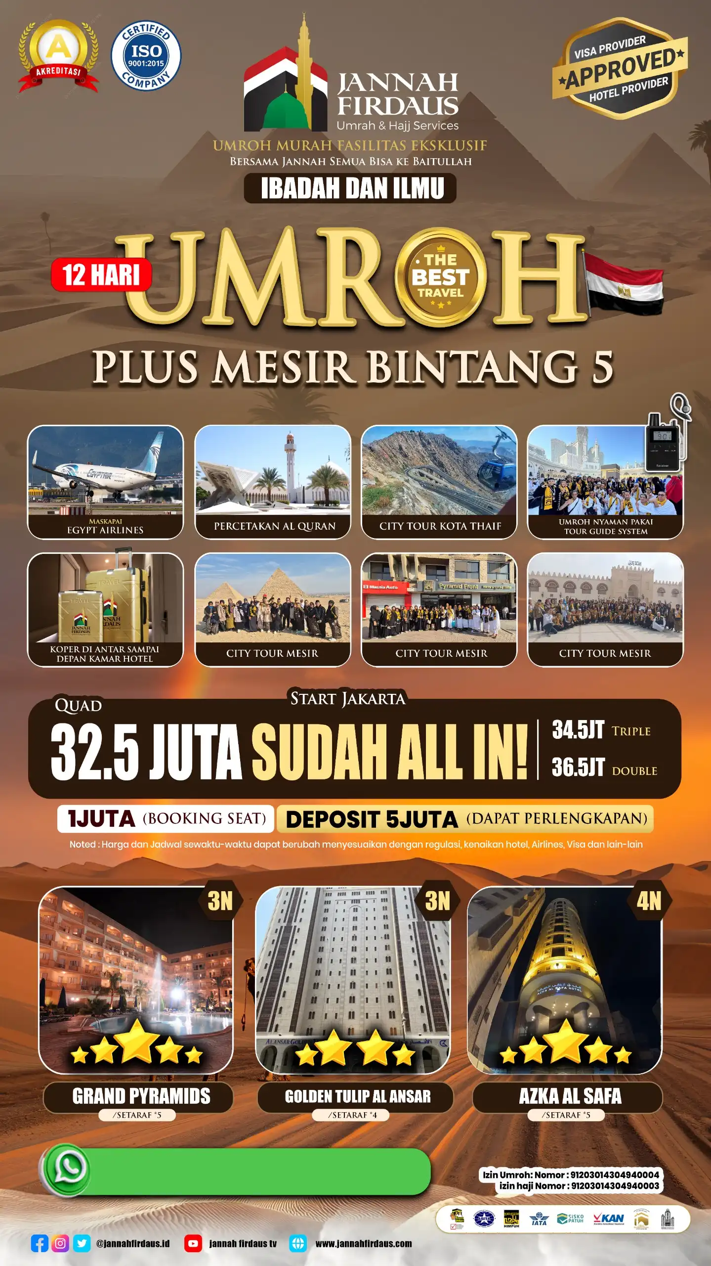 UMROH PLUS MESIR BINTANG 5