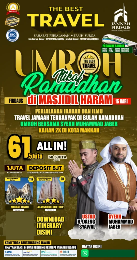 umroh itikaf ramadhan paket firdaus