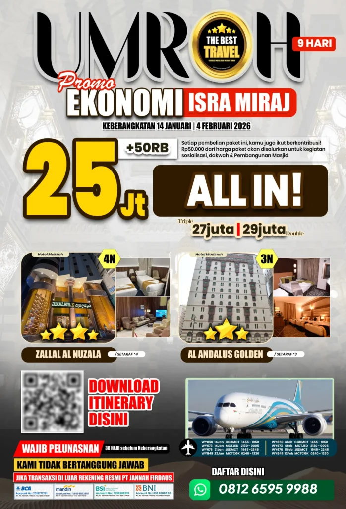 Umroh Promo Ekonomi Isra Miraj