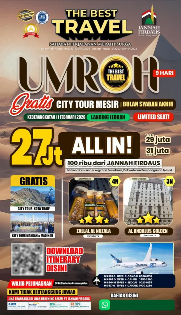 Umroh Plus Mesir 11 Februari 26