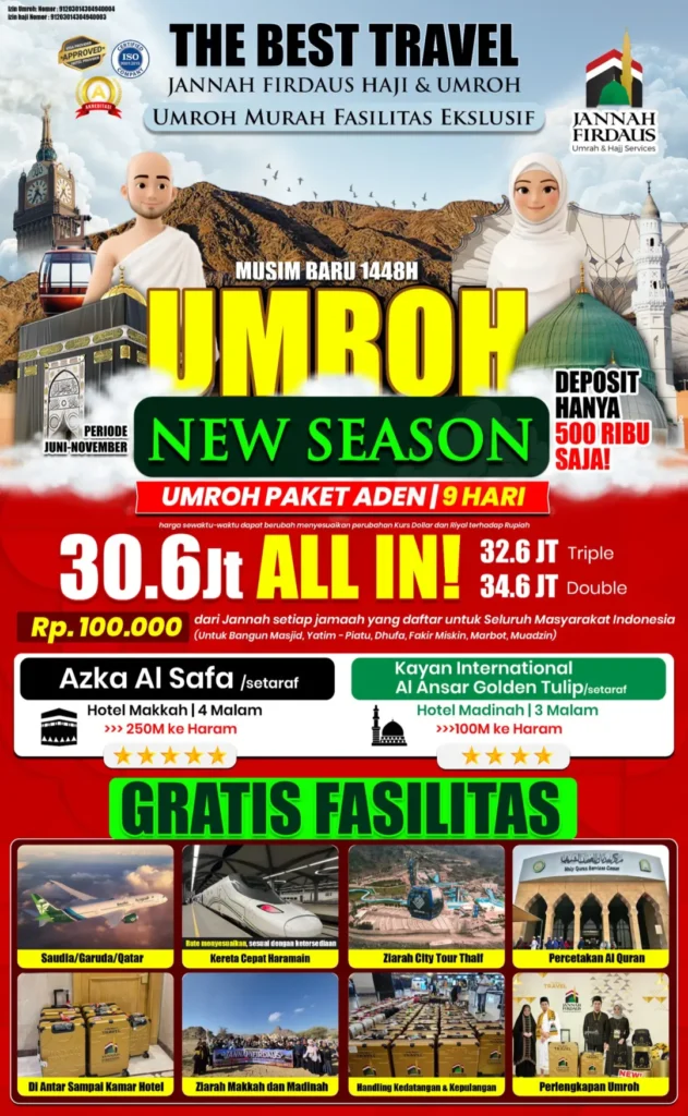 paket umroh 9 hari bintang 4 aden