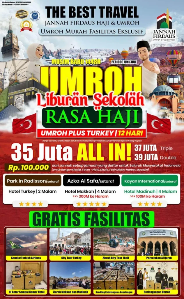 umroh plus turki 12 hari