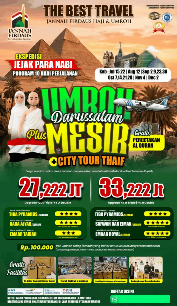 Paket Umroh Ekonomis Plus Mesir