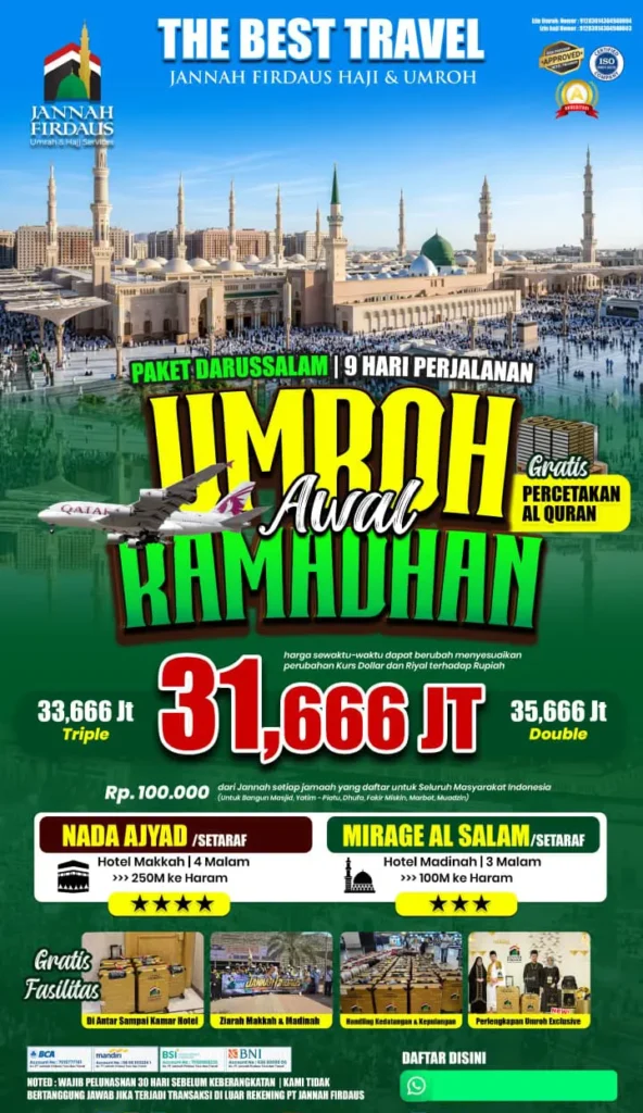 umroh awal ramadhan paket darussalam