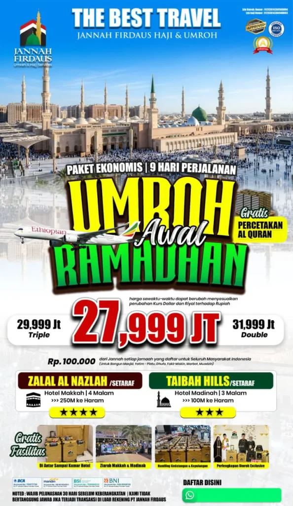 umroh awal ramadhan paket ekonomis