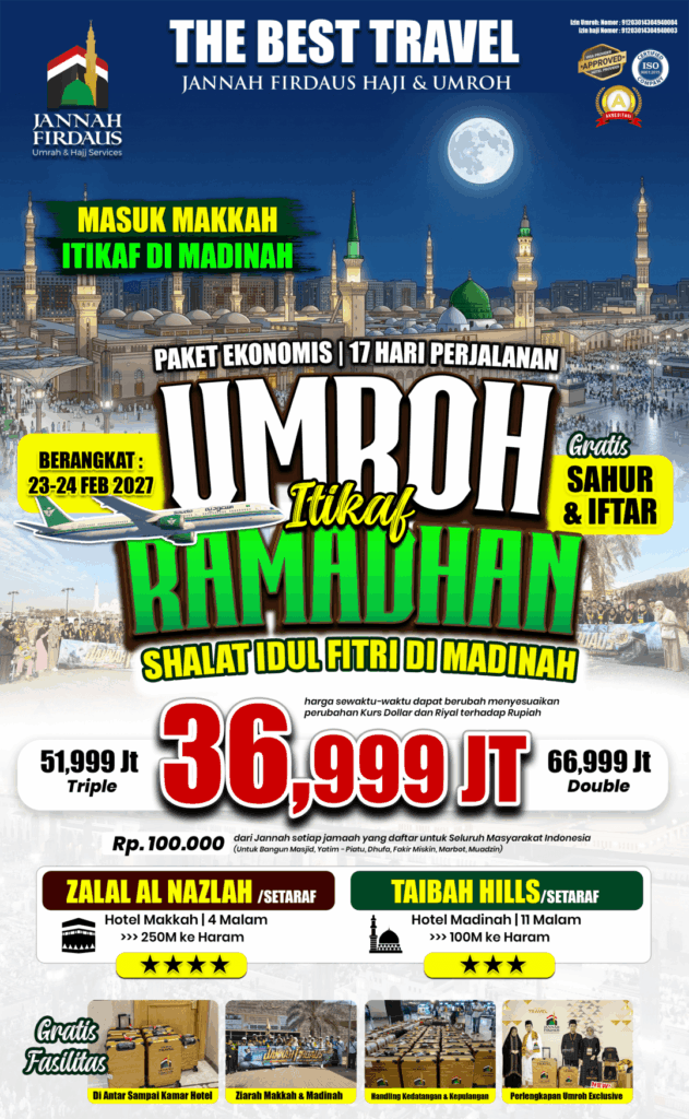 umroh ekonomis itikaf madinah masuk makkah