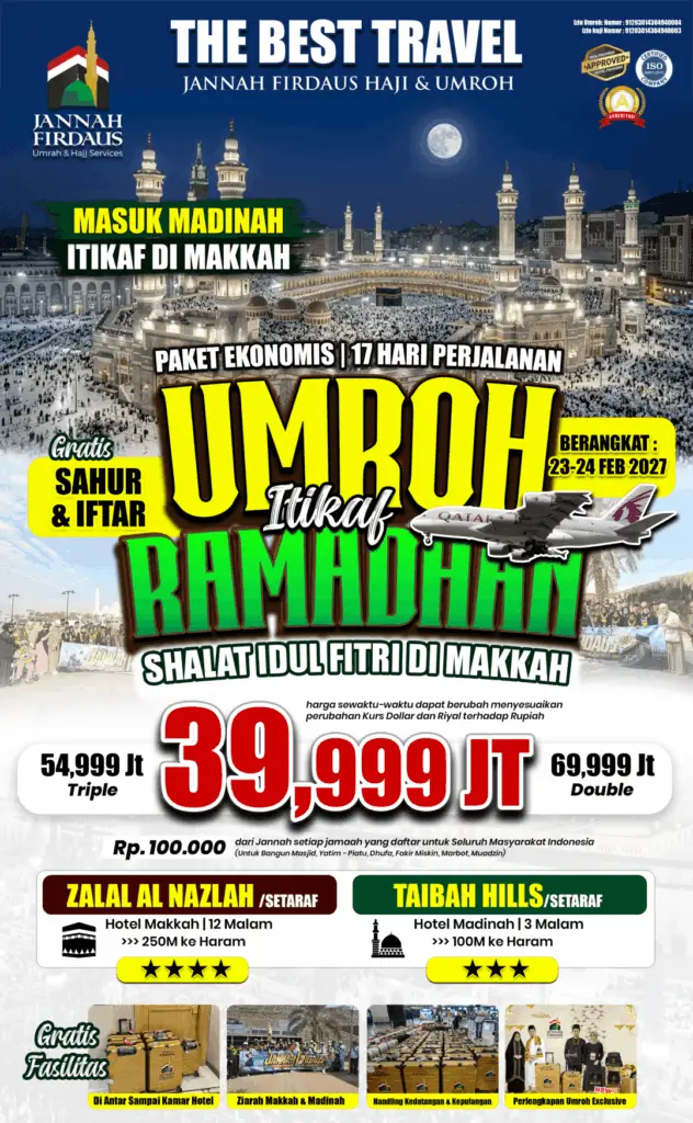 umroh ekonomis itikaf makkah masuk madinah