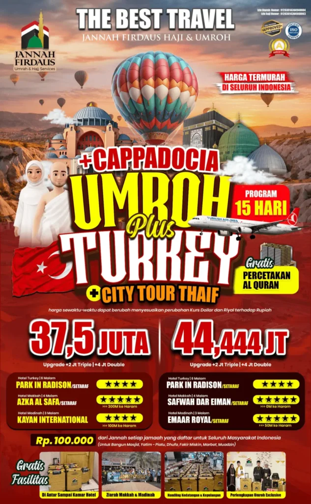 Umroh Plus Turki Cappdocia 1448 H
