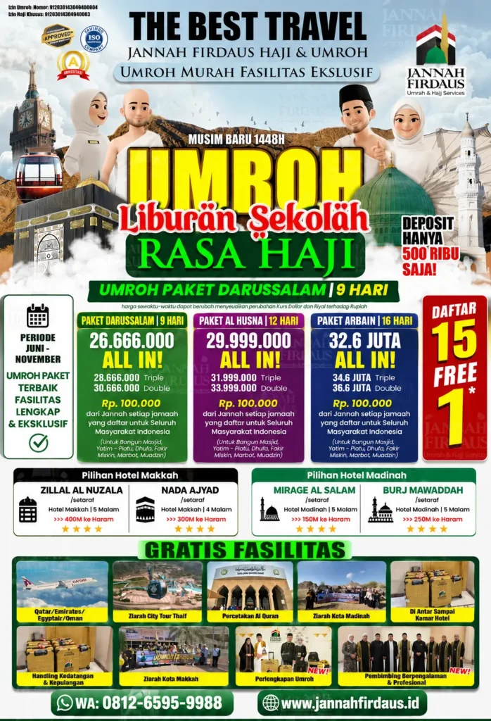 umroh 15 gratis 1 darussalam
