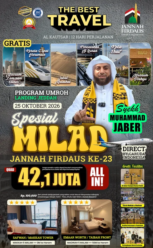 umroh milad jf paket al kautsar program 12 hari