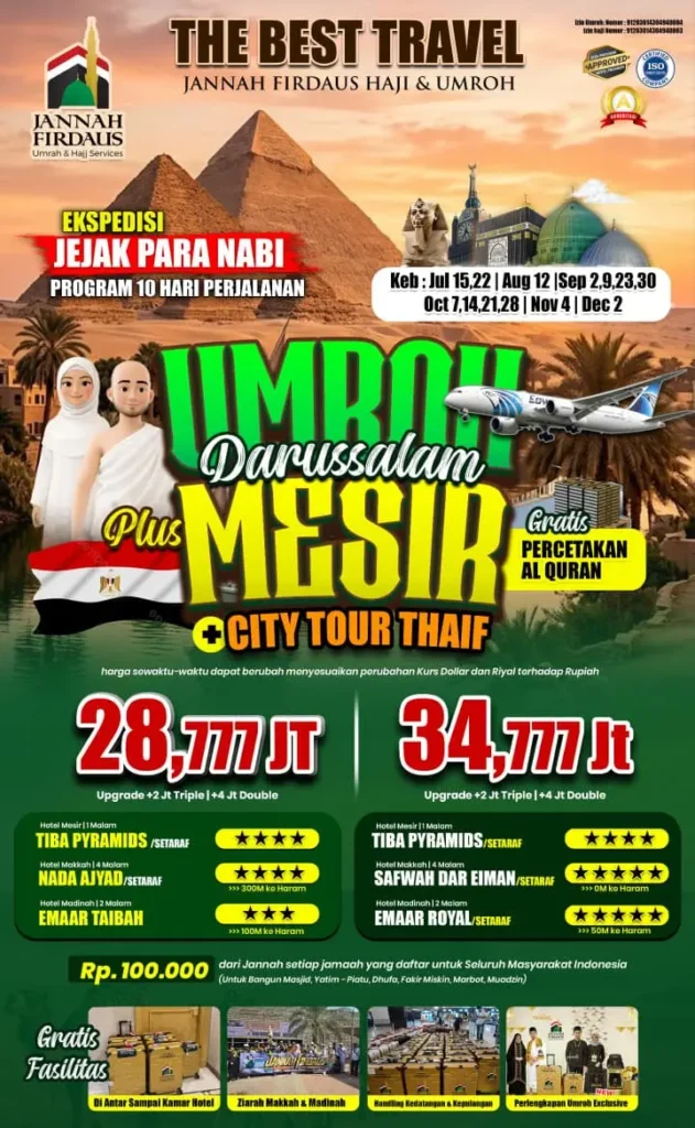 Paket Umroh Ekonomis Plus Mesir