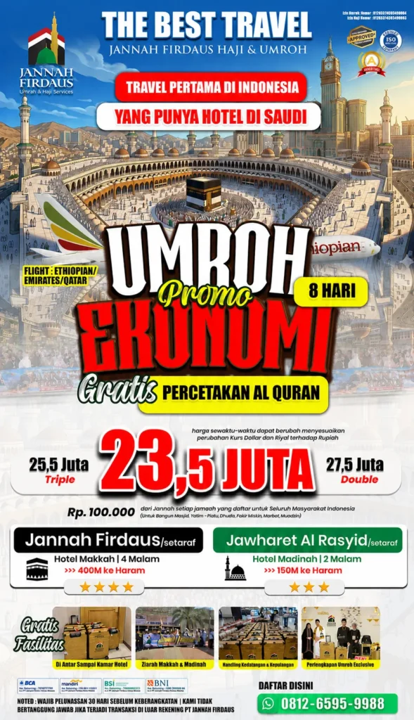 paket umroh ekonomis 23 jutaan
