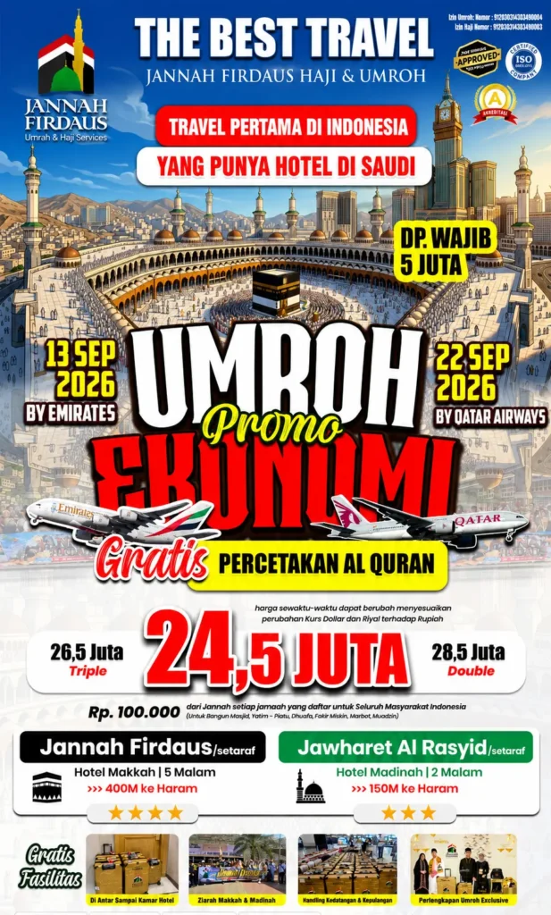 paket umroh ekonomi 9 hari
