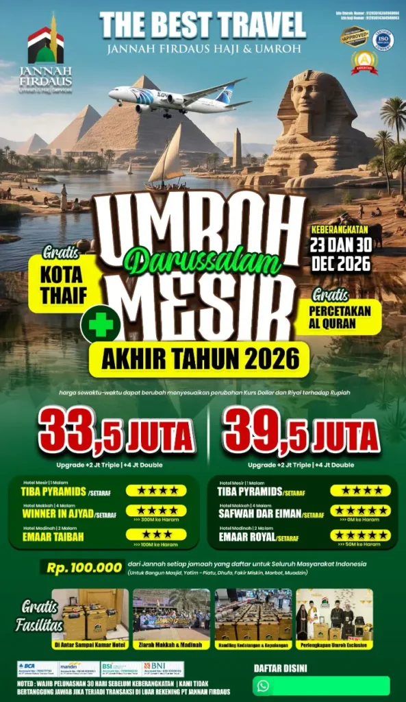 Darussalam Plus Mesir 23 dan 30 Desember