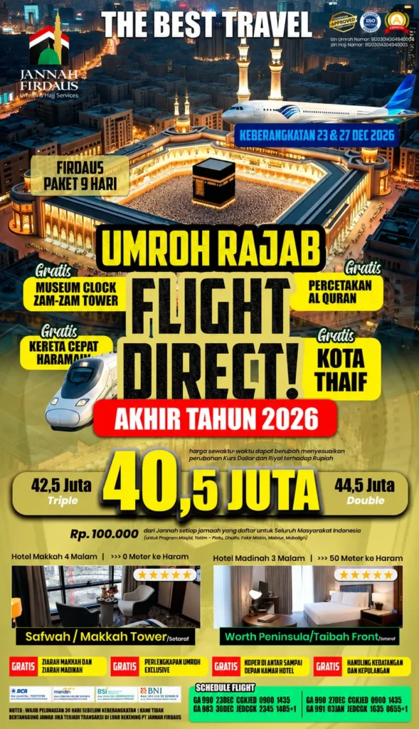 umroh akhir tahun paket firdaus