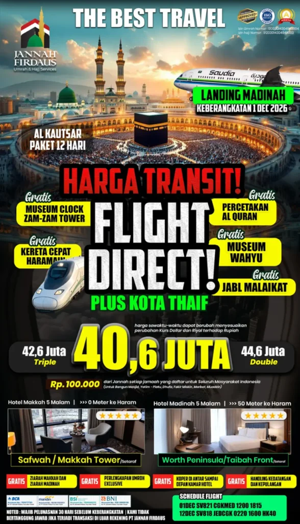 paket umroh 12 hari al kautsar - landing Madinah