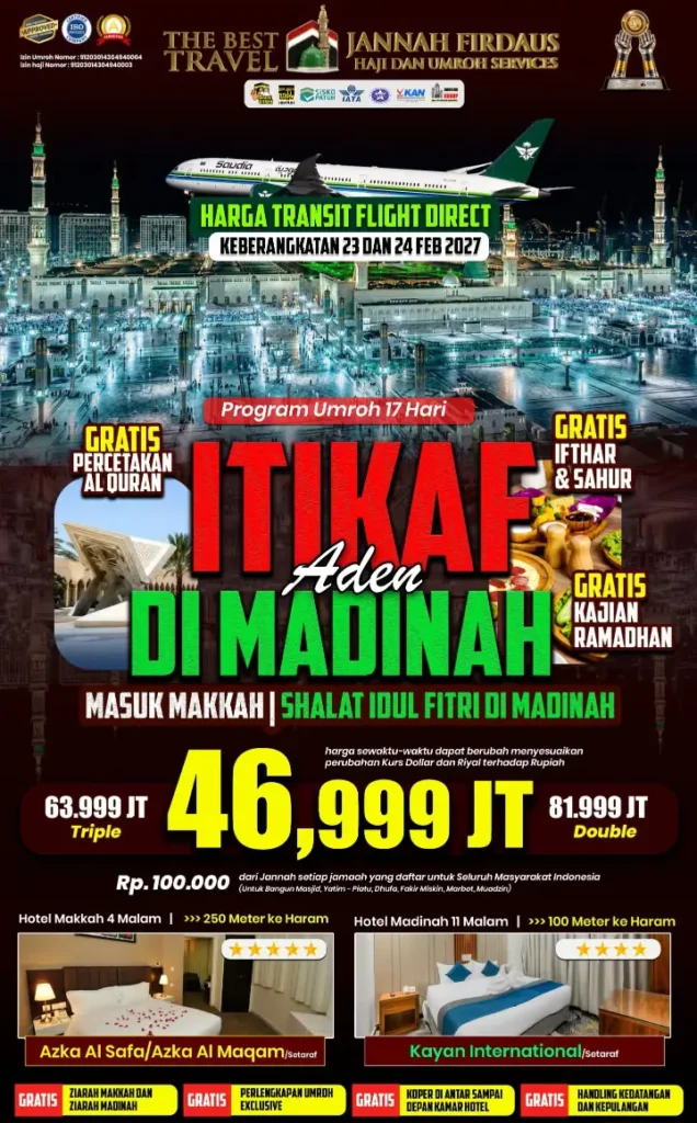 Itikaf Madinah Masuk Makkah Aden