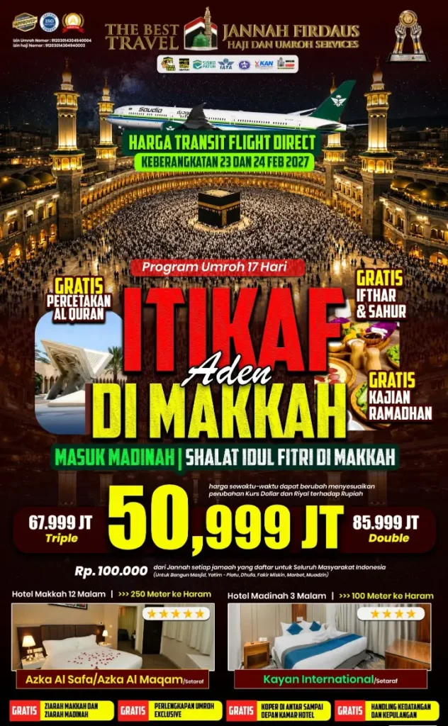 Itikaf Makkah Masuk Madinah Aden