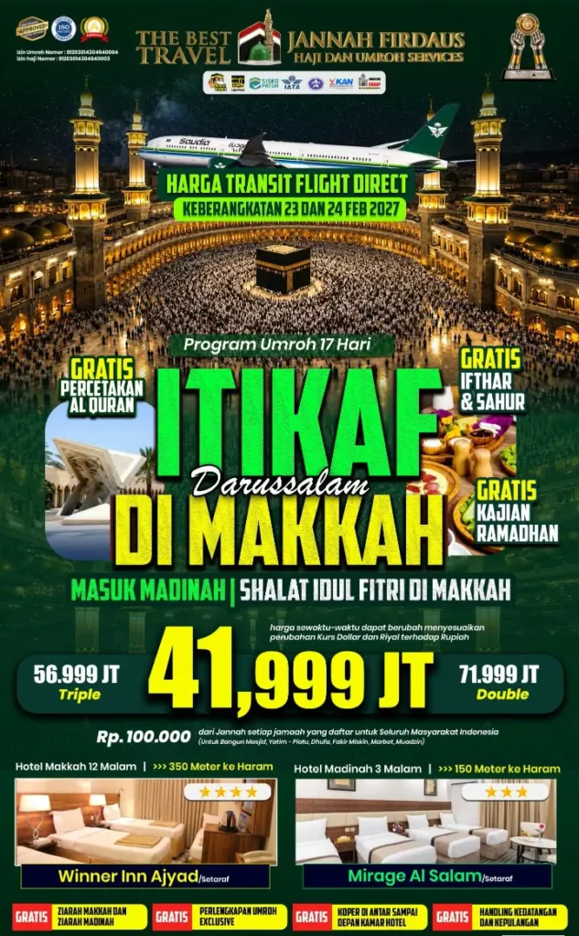 Itikaf Makkah Masuk Madinah Darussalam