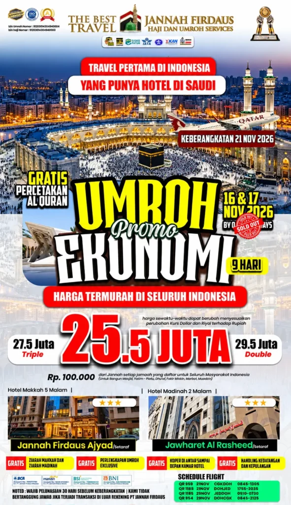 umroh murah paket ekonomi 21 november
